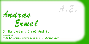 andras ermel business card